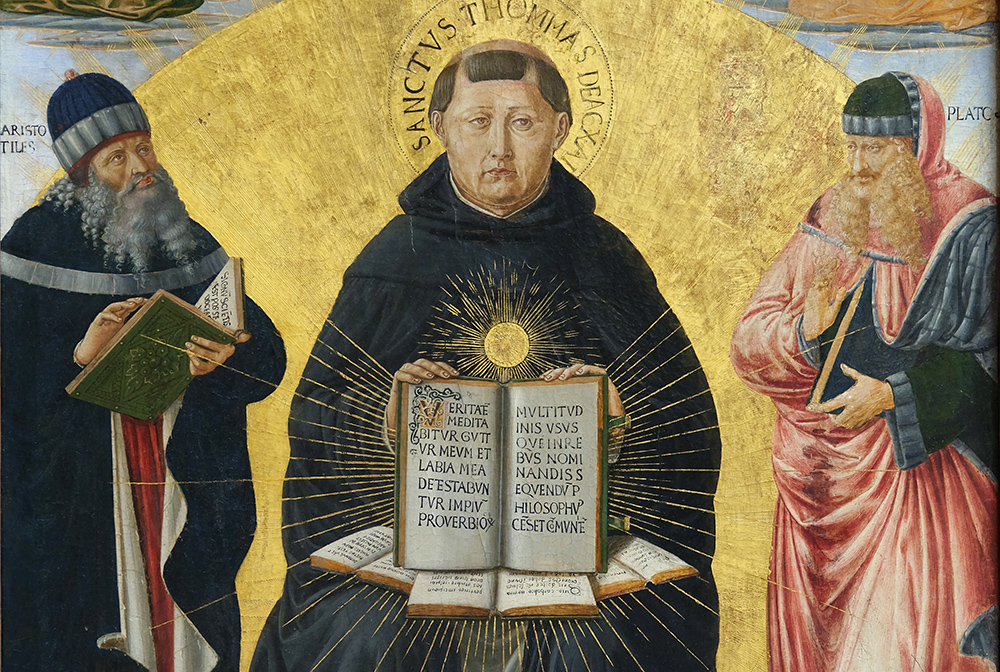A detail from "The Triumph of St. Thomas Aquinas," by Benozzo Gozzoli (Louvre Museum/Wikimedia Commons)